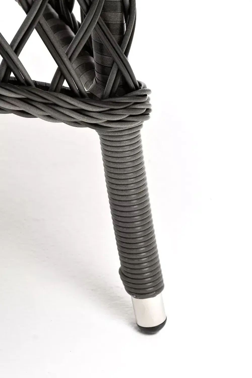 "Эспрессо" плетеный круглый стол, диаметр 150 см, цвет графит