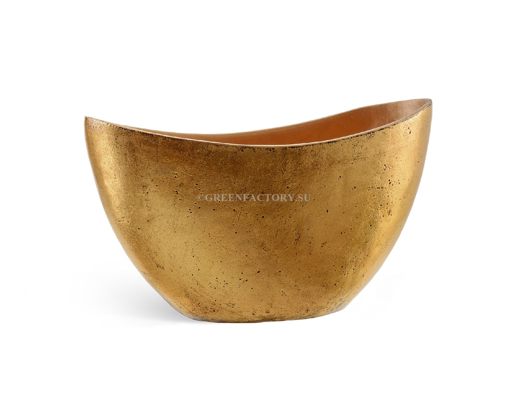 Кашпо TREEZ Effectory - Metal - Ваза-Лодка малая - Стальное серебро