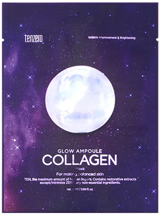 Тканевая маска с коллагеном TENZERO Glow Ampoule Collagen Mask