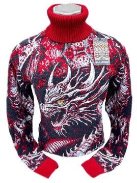 Pulltonic из шерсти и кашемира "Дракон 2" Размеры (48-52)