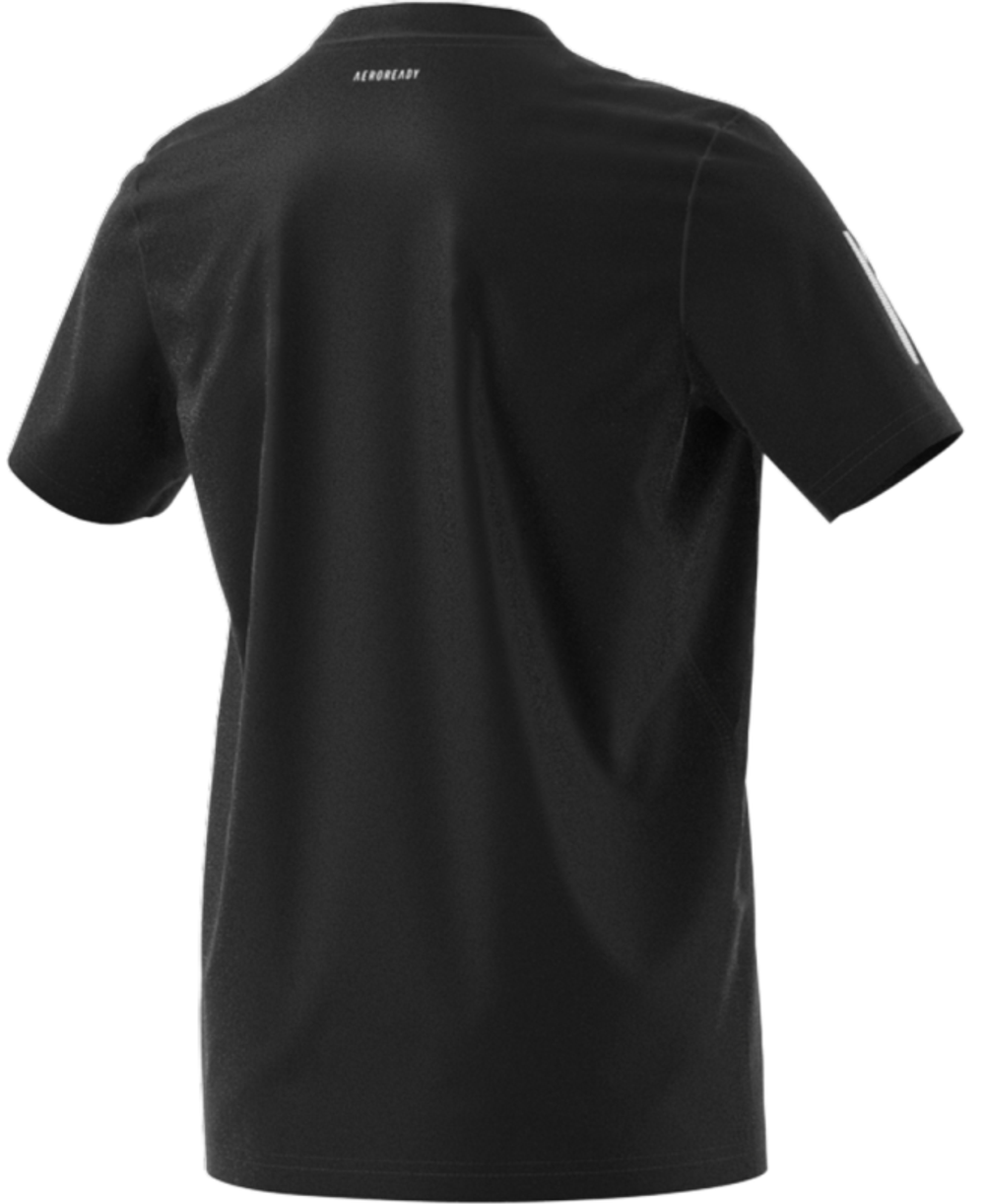 Футболка для мальчика теннисная Adidas B Club 3 Stripes Tee - black/white