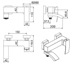 Смеситель для ванны с ручным душем RIMERO RM3207WC (Белый/Хром)