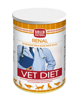 Solid Natura Vet Diet Renal Диетический корм для взрослых кошек при хронической почечной недостаточности