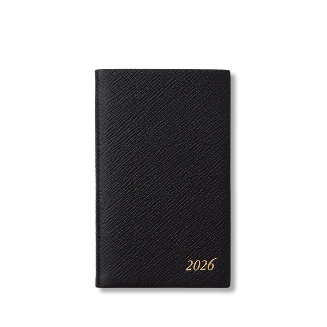 Smythson Ежедневник 2026 Panama Weekly Diary with Pocket, Navy