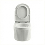 Унитаз подвесной безободковый WAVE RIFL Tornado3.0, сид. дюропласт, м/л, быстр, БЕЛЫЙ глянец (L)