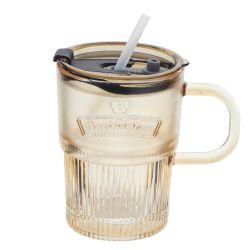 GAEM Кружка с трубочкой, 400 мл, L12 W7,5 H12 см, 4в.