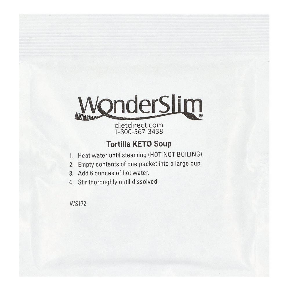 WonderSlim, Keto Soup, тортилья, 7 пакетиков по 10 г (0,36 унции)
