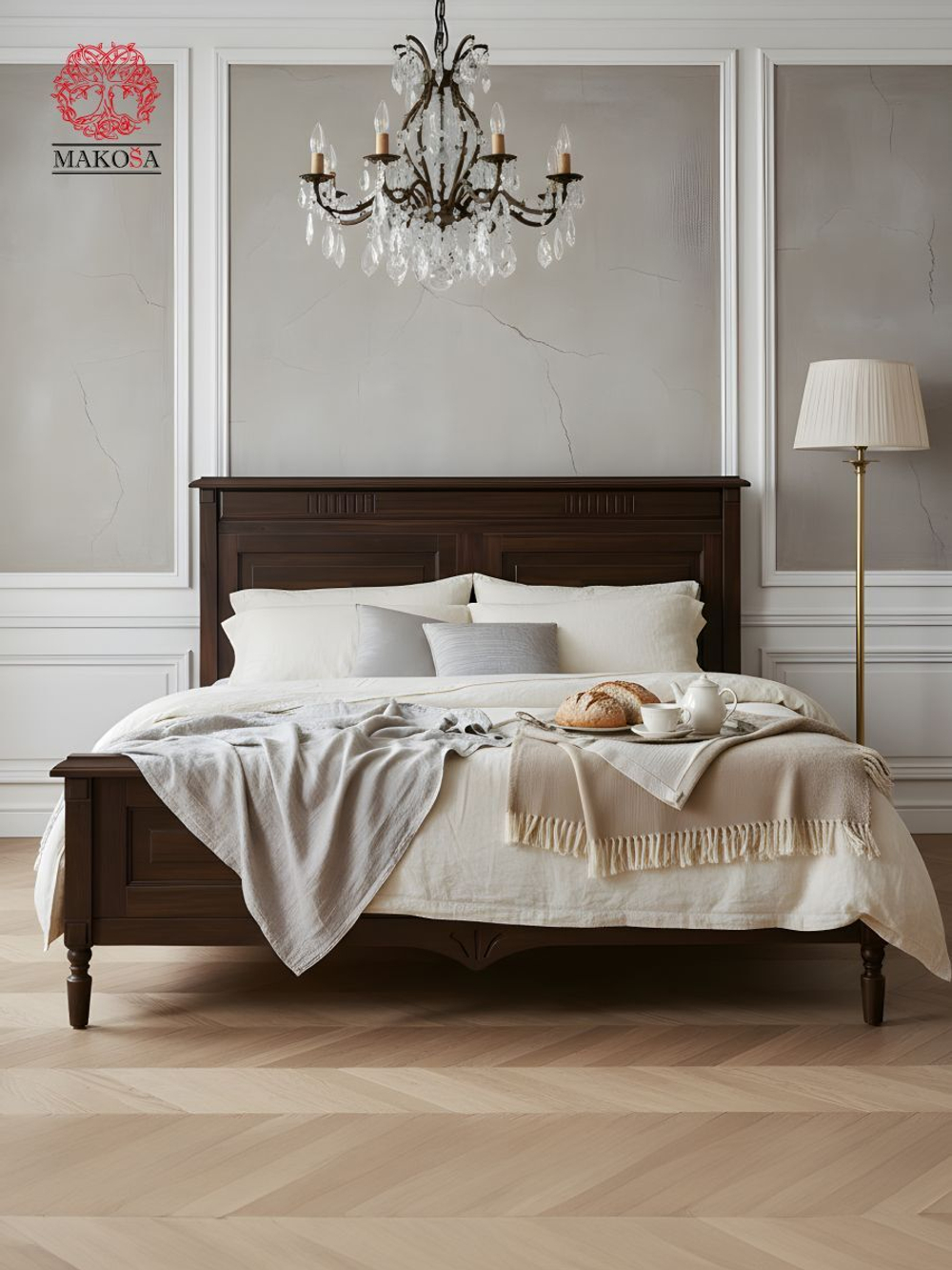 Кровать Джоли 180х200 из массива береза, коричневый