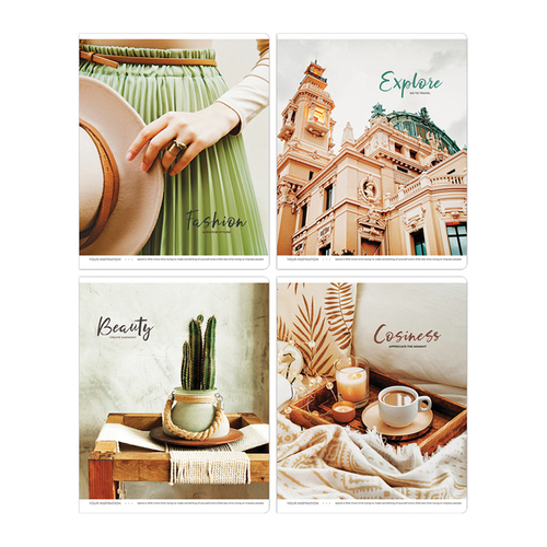 Тетрадь 48л., А5, клетка Greenwich Line "Inspiration", глянцевая ламинация, 70г/м2