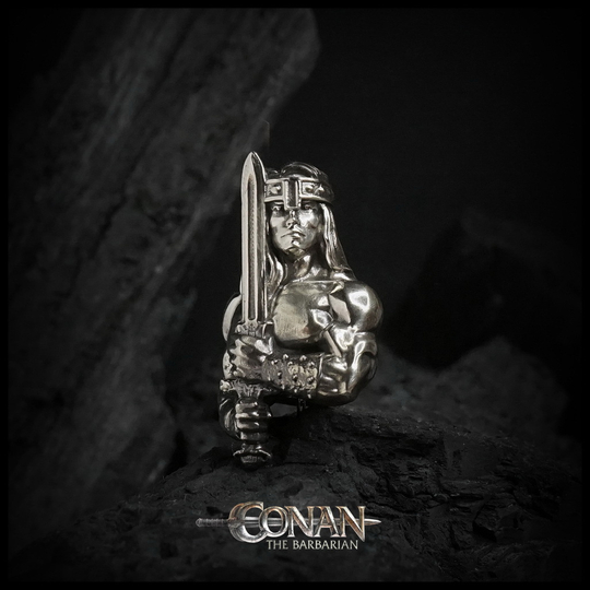 Темлячная бусина "Конан" для ножей , мельхиор