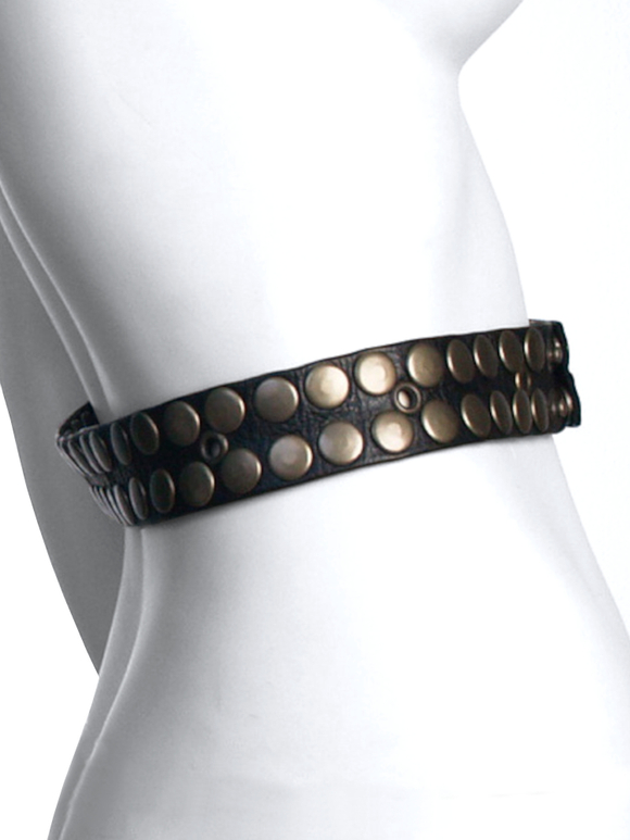 Кожаный пояс клепаный