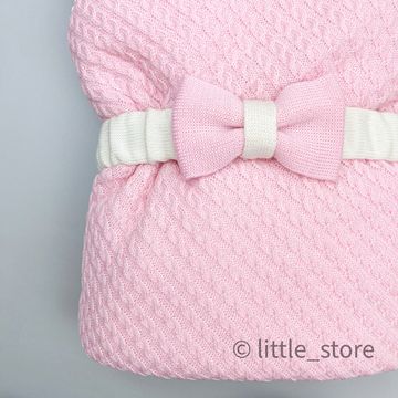 Плед-конверт с пояском Нежно-розовый