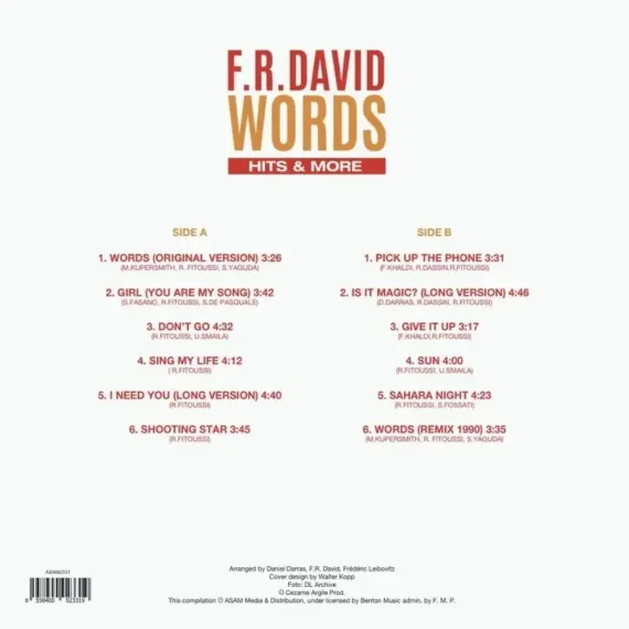 F. R. David - Words Hits & More LP