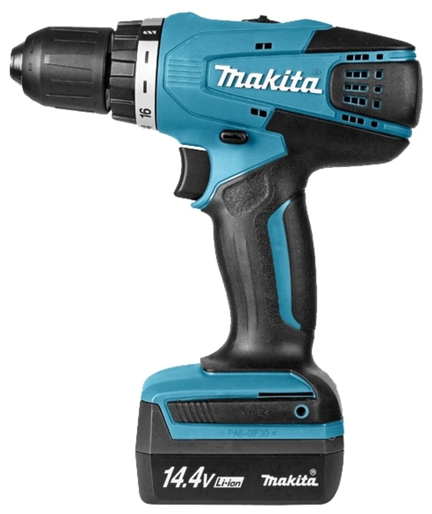 Шуруповерт аккумуляторный Makita DF347DWE,Li-lon,30Нм,14.4В,2х1.5Ач