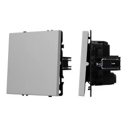 Механизм выключателя одноклавишный перекрёстный SWT-NOBE-MKX1-SFPL-IS (230V, 10A) (Arlight, Никель) 059429