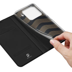 Чехол книжка из PU кожи черного цвета от Dux Ducis для смартфона Xiaomi 15 Pro, серия Skin Pro Series Case