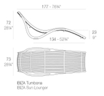 Лежак пластиковый Vondom Ibiza Basic, тортора