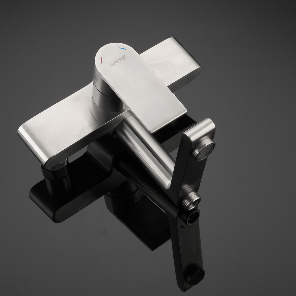 Душевая система 35к G2499-20 GAPPO нерж. сталь, лейка "Тропический душ", САТИН