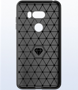 Чехол для LG V30, V30+ цвет Black (черный), серия Carbon от Caseport