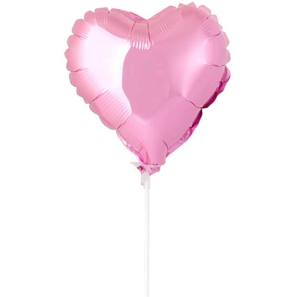 Шар фольгированный Сердце 23 см (Розовый)