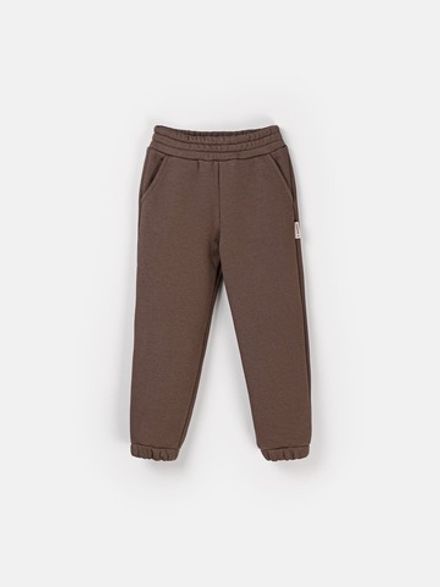 Джоггеры "Шоколад" с карманами утепленные