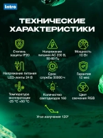 Светодиодная лента RGB 24 В ЭРА 5050Kit умная с пультом и блоком питания, 5 м, 9 Вт