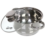 Набор посуды из нержавеющей стали EMMA 3 предмета (3 кастрюли 1,9л, 3,6л, 6,1л), DH12-3