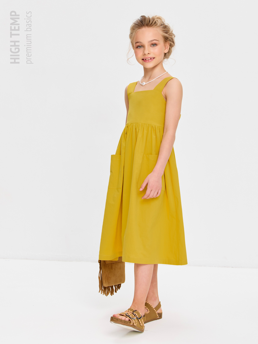 Сарафан из хлопка с бантом на спинке