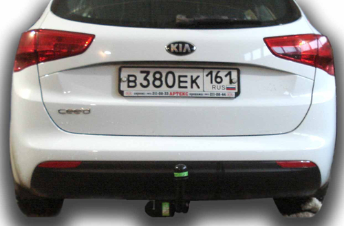 Фаркоп Лидер-Плюс для KIA CEED SW (JD) 2012-2018 с электрикой (Smart) и сертифкатом в комплекте арт.(K119-A)
