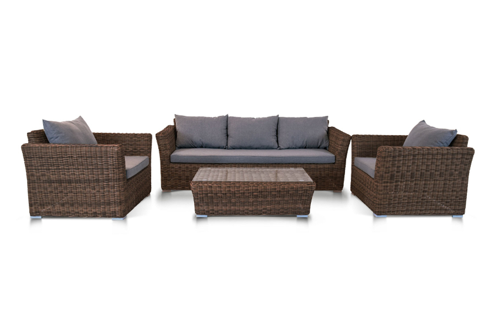 "Капучино" журнальный столик из искусственного ротанга, цвет коричневый