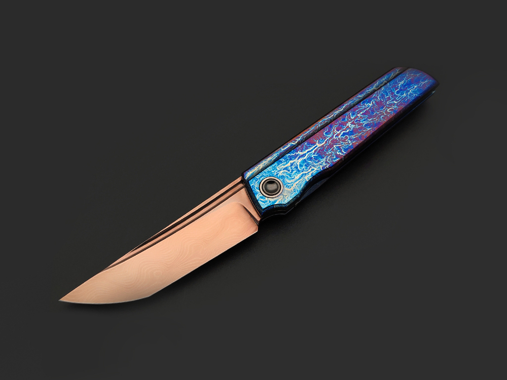 Складной нож Common VG10 Damascus Oxydized FlamedTi