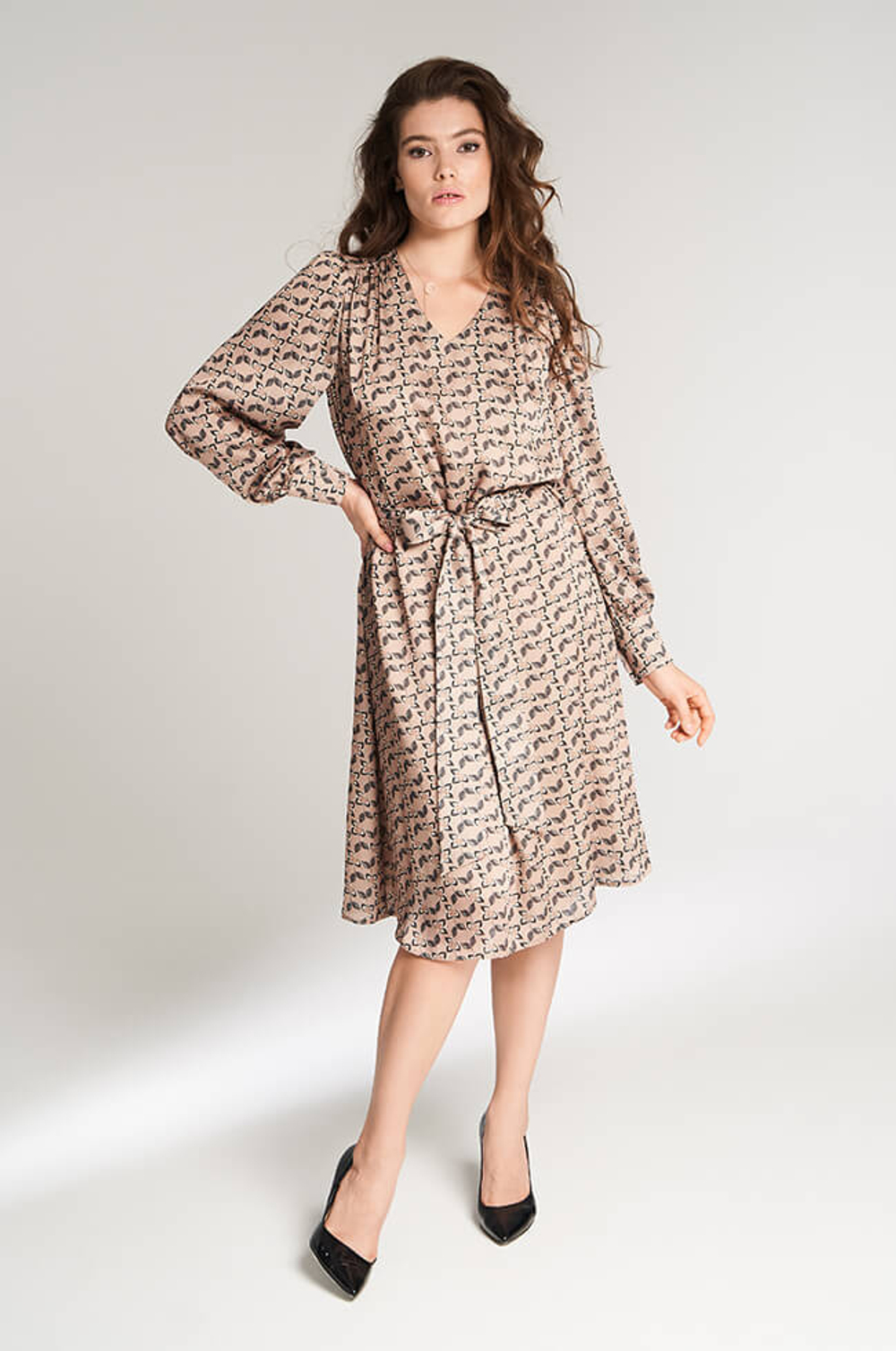 51417 Платье женское (песочный принт)