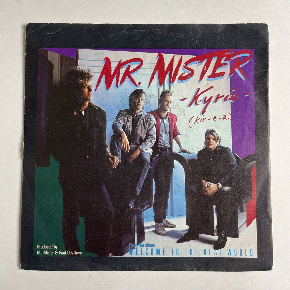 Винтажная виниловая пластинка LP Mr. Mister Kyrie (Germany 1986) 7 дюймов, 45 RPM, Single