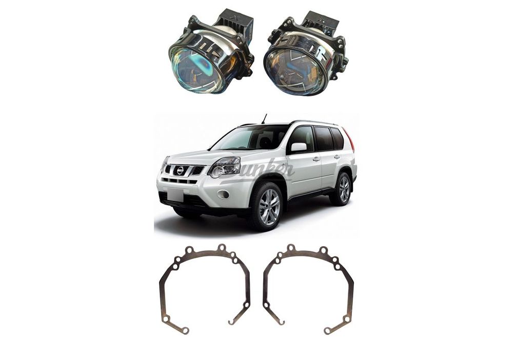 Комплект для замены штатных линз Nissan X-Trail рестайлинг 2010-2015