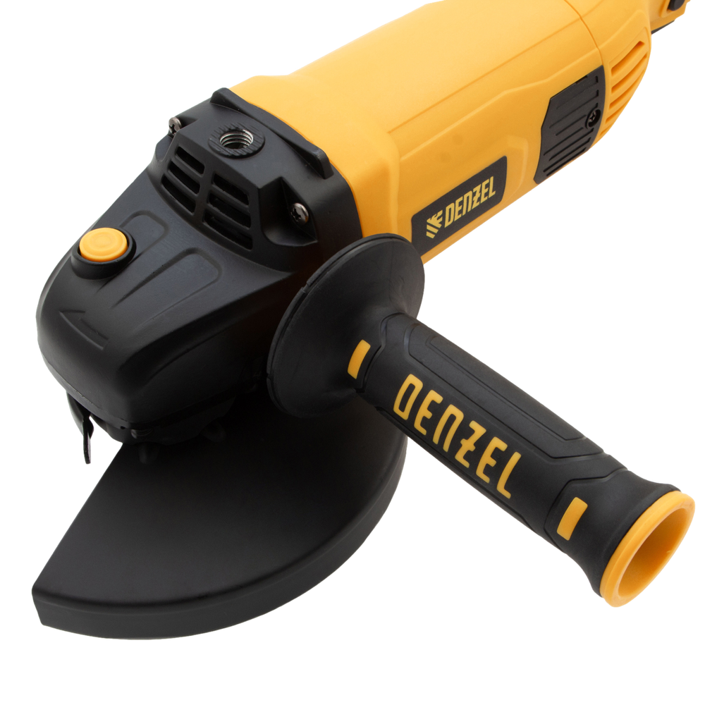 Машина шлифовальная угловая AG180-2000, 2000 Вт, 180 мм, 8500 об/мин Denzel 26912
