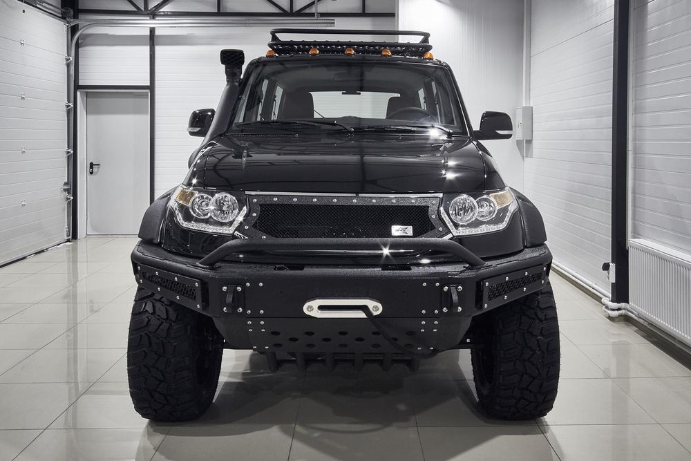 Бампер силовой передний BMS ALFA для УАЗ Патриот под расширители Lapter