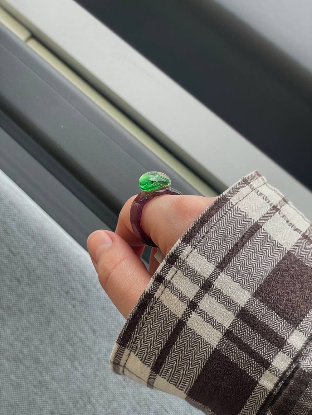 Кольцо Капля, стекло