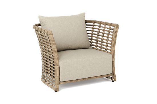 "Валенсия" кресло из искусственного ротанга, цвет соломенный