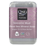 One with Nature, Минеральное мыло Мертвого моря, вулканическая грязь, 198 г (7 унций)