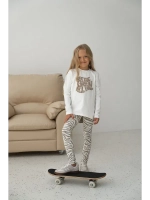 Бежевый костюм для девочки на осень