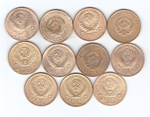 Набор 5 копеек (11 шт)1930-32,40,46,49,52-56(5) VF+