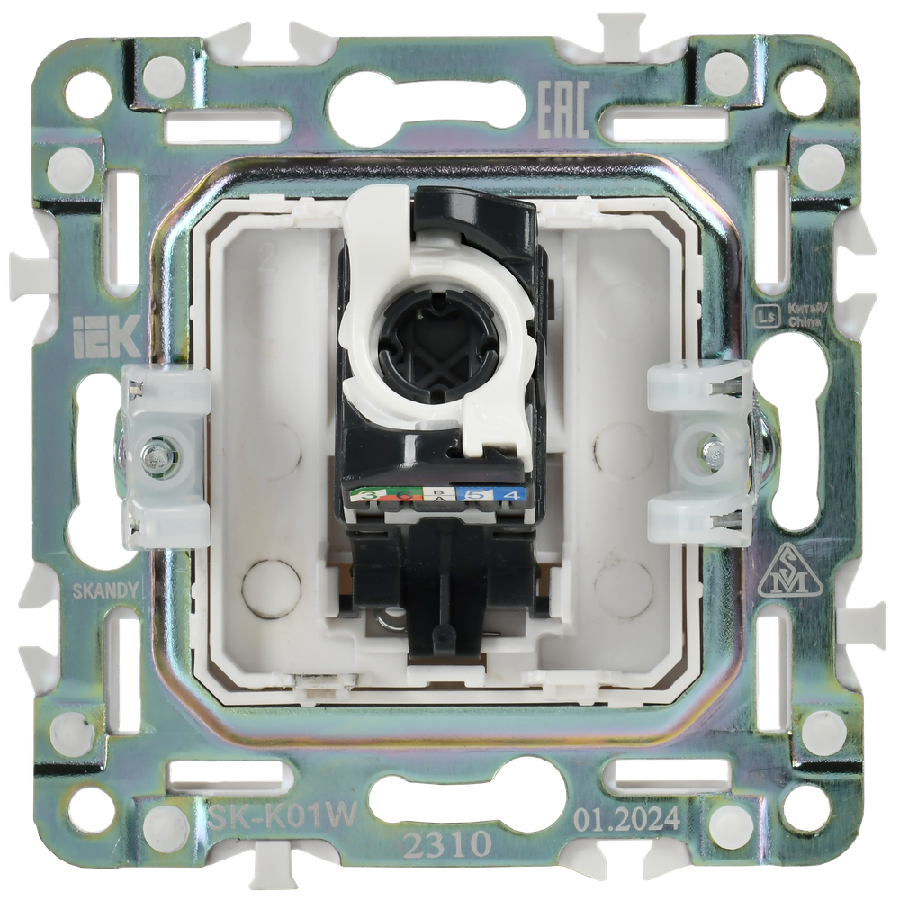 SKANDY Розетка компьютерная RJ45 кат.5E SK-K01W арктический белый IEK