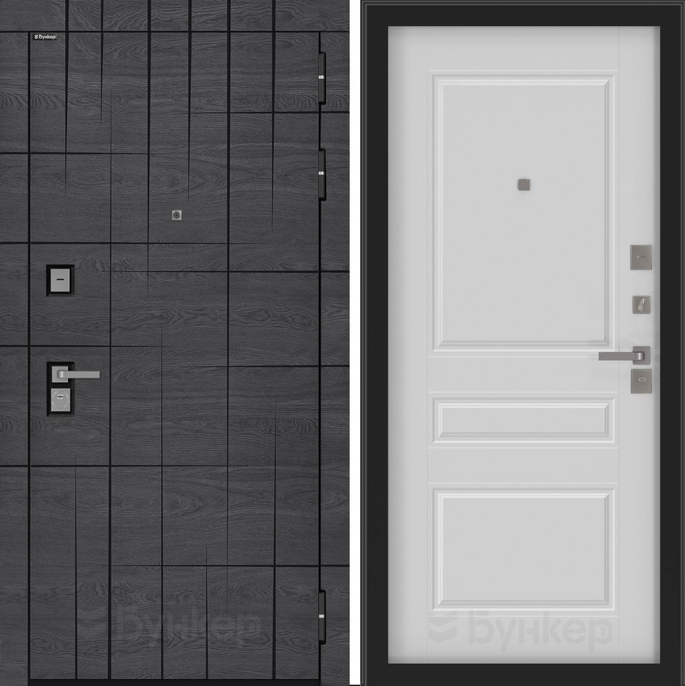 Дверь Входная Бункер BN-09 ФЛ-711 Белый Софт, металлическая