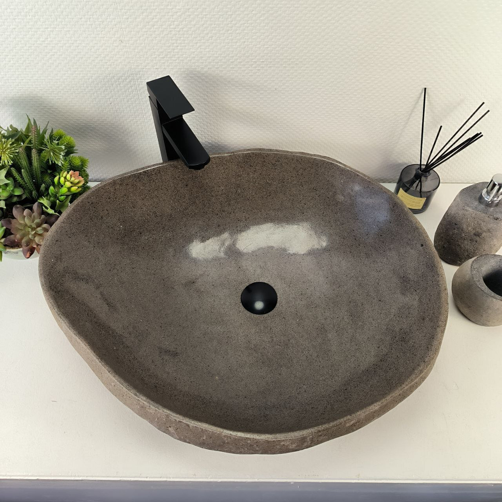 Раковина из речного камня RS-65406 66*54*16 0863