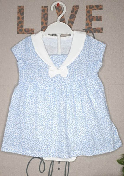 Боди платье Лето (голубой)