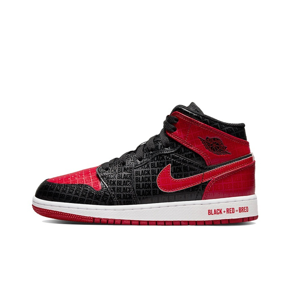 Кроссовки Air Jordan 1 Mid Black and Red