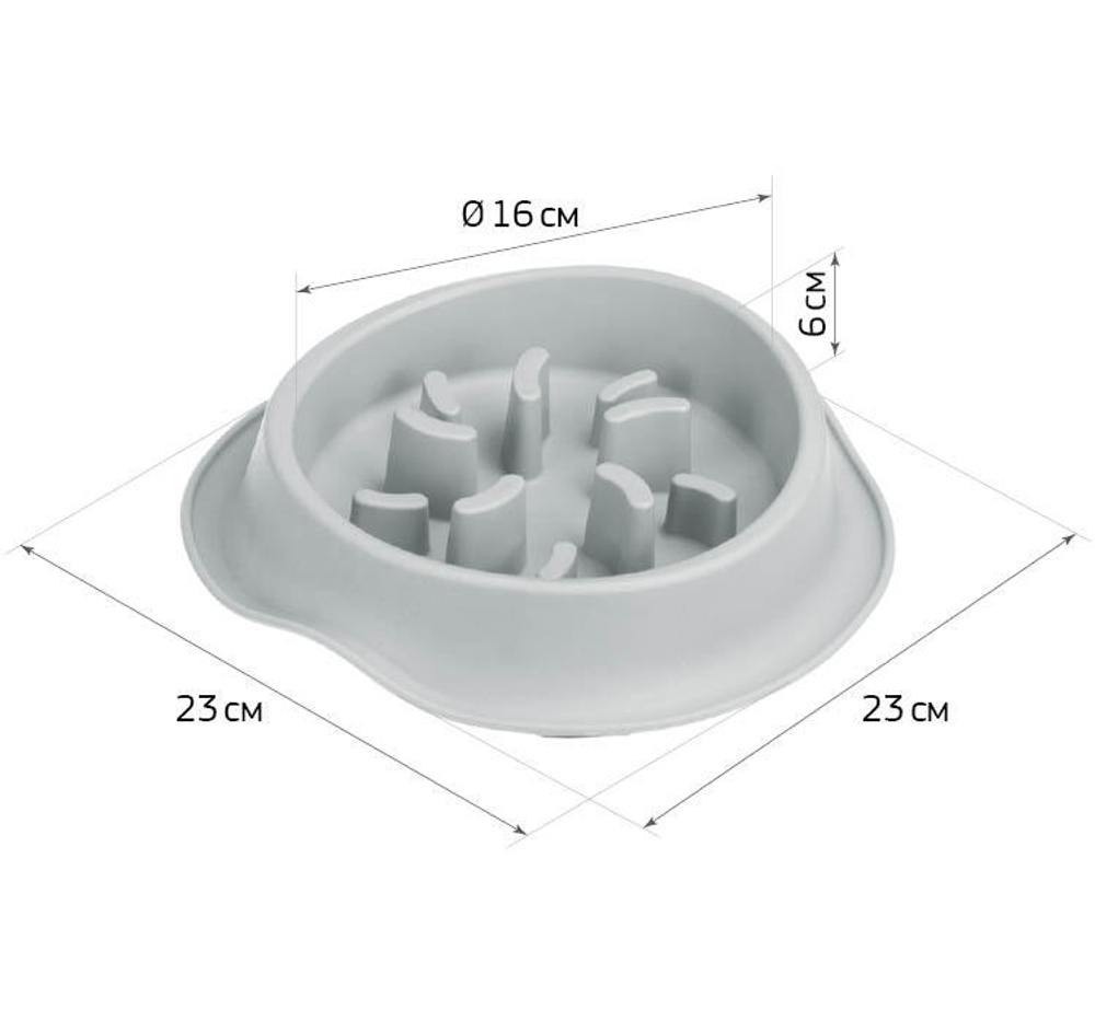 Миска для медленного кормления животных ФЛАФ 0,45л М1804