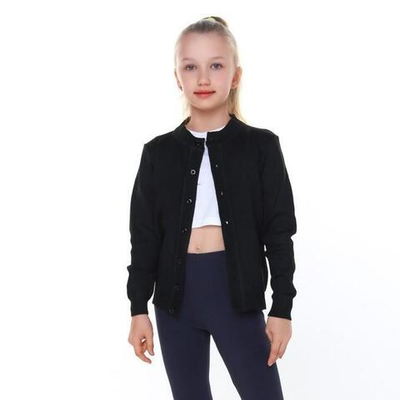 Кардиган для девочек А.8321A-B62, черный, р-р 128-134см 9606447