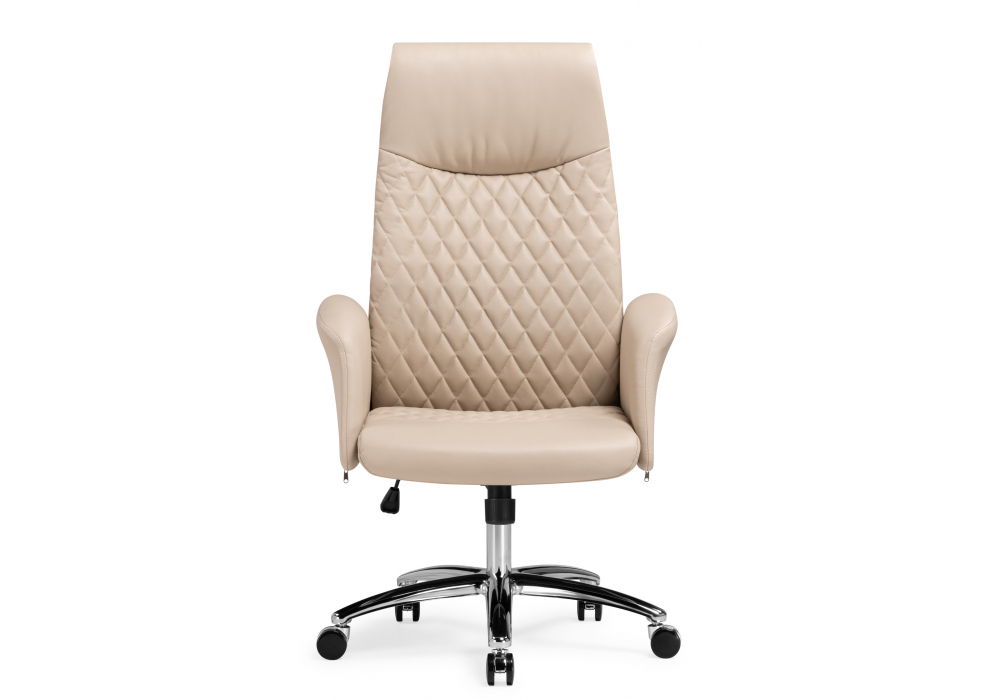 Офисное кресло Woodville Avrora beige, brown, ножки хром
