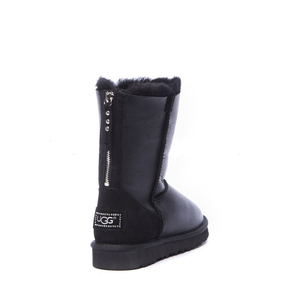 Угги Short Zip Metallic Black